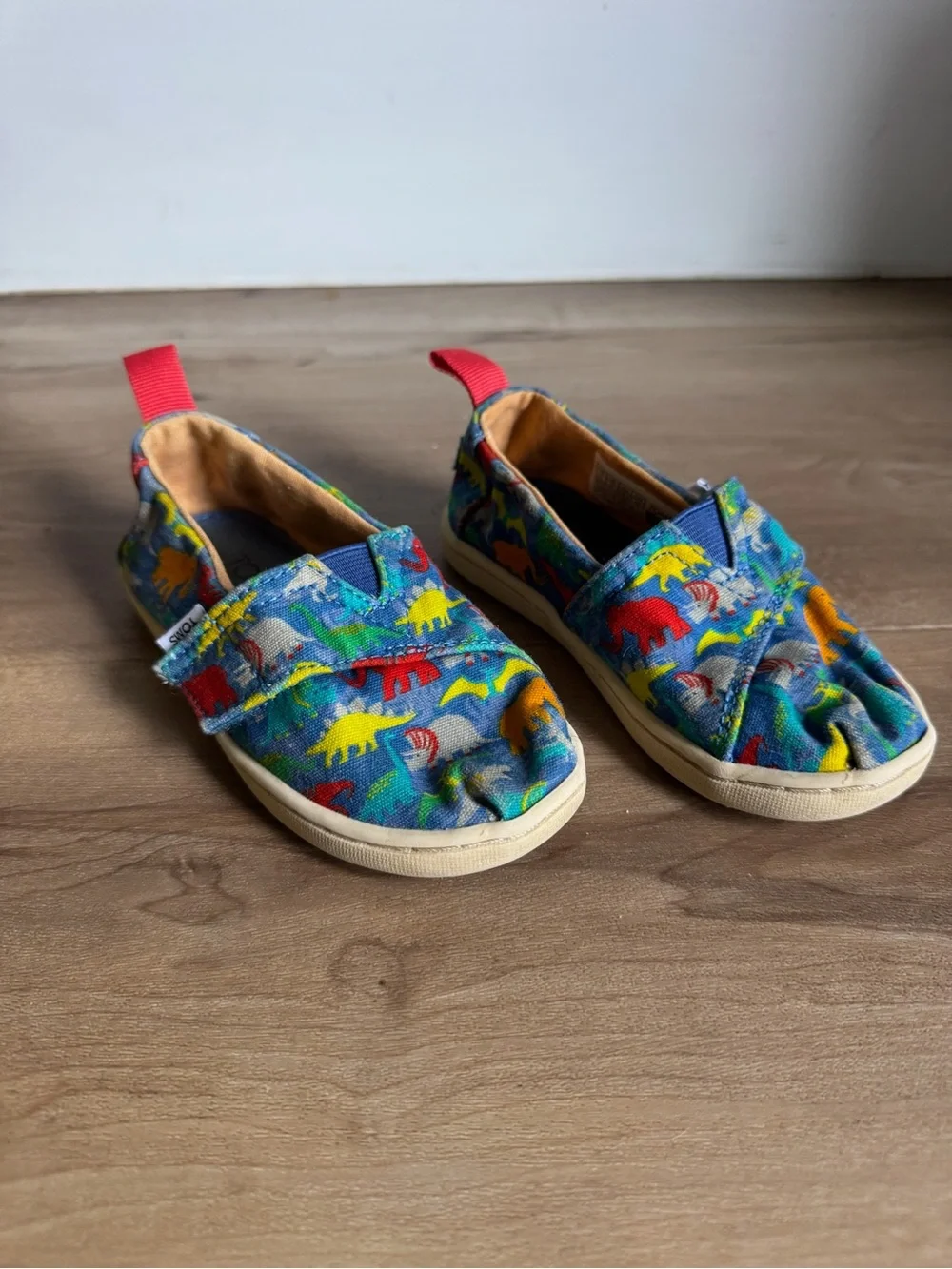 TOMS • Toddler 7 • Kids Dinosaur Print Slip-On Shoes